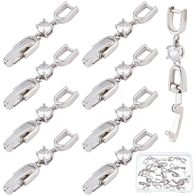 12Pcs Brass Extender Chain ZIRC-SC0001-22-1