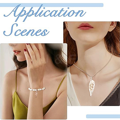 18Pcs 6 Styles Natural Shell Big Pendants BSHE-YW0001-20-1