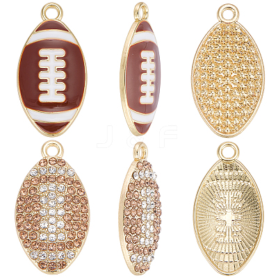 20Pcs 2 Styles Alloy Rhinestone Pendants FIND-SC0022-78-1