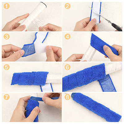 3 Rolls 3 Style Plastic Racket Hand Glue Base Film AJEW-GA0003-96B-1