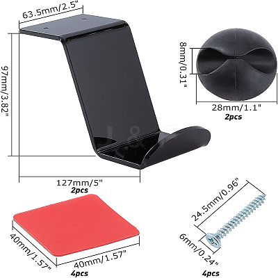 2Pcs Acrylic Headphone & Gamepad Holder Sets ODIS-WH0011-50-1