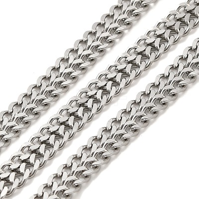 304 Stainless Steel Curb Chains CHS-C013-01C-P-1