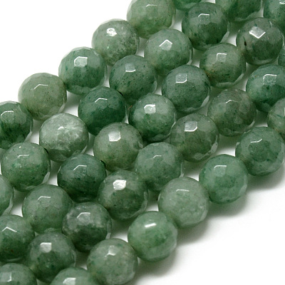 Natural Green Aventurine Beads Strands G-Q462-80-8mm-1