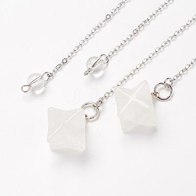 Chakra Natural Quartz Crystal Dowsing Pendulums G-F516-01L-1
