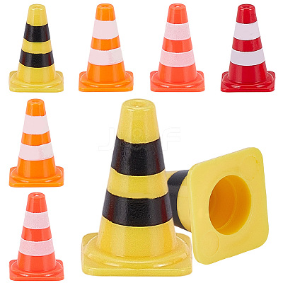 48Pcs 4 Colors ABS Display Roadblock Decorations AJEW-SP0004-70-1