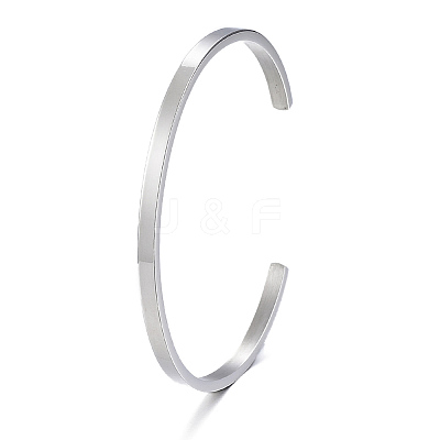 Tarnish Resistant 304 Stainless Steel Cuff Bangles BJEW-K173-02P-1