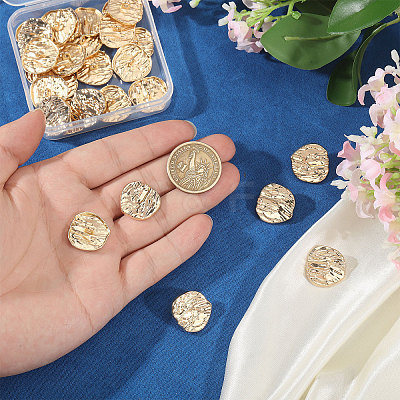 30Pcs 1-Hole Alloy Shank Buttons FIND-CA0011-66A-1