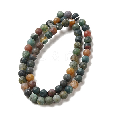 Natural Indian Agate Beads Strands X-G-Q462-6mm-08-1