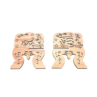 Wooden Lesser Bairam Book Stand Holder for Koran ODIS-WH0025-41B-1