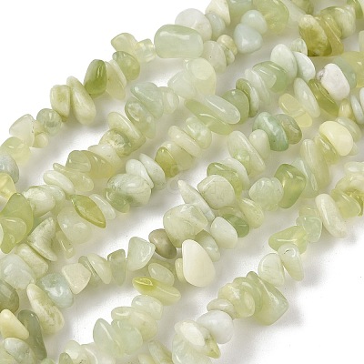 Natural New Jade Chip Bead Strands G-M205-29-1