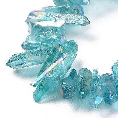 Natural Quartz Crystal Points Beads Strands G-K181-B31-1