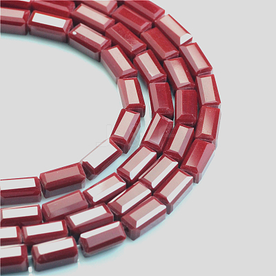 Opaque Glass Beads Strands X-EGLA-E008-3x6mm-09-1