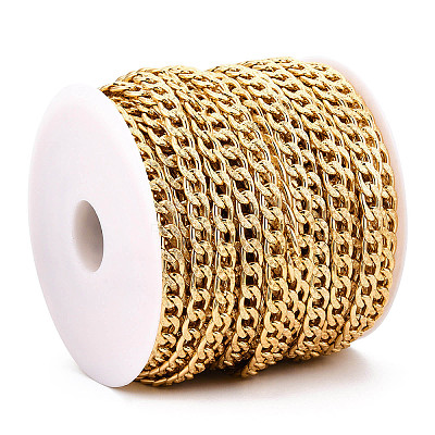 Aluminium Textured Cuban Link Chains CHA-T001-41G-1