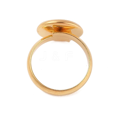 Adjustable 304 Stainless Steel Finger Rings Components STAS-L193-G-12mm-1