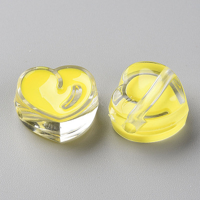 Transparent Enamel Acrylic Beads TACR-S155-004H-1