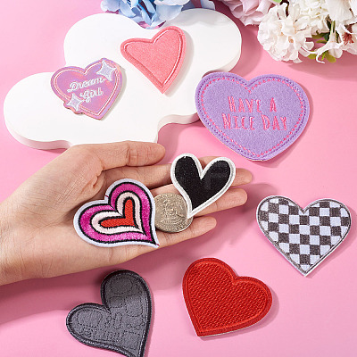 8Pcs 8 Styles Computerized Embroidery Cloth Patches PATC-TA0001-38A-1