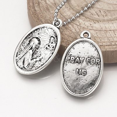 Tibetan Style Alloy Pendants TIBE-Q078-09AS-RS-1