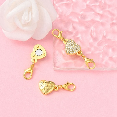 Alloy Crystal Rhinestone Magnetic Clasps ALRI-YW0001-10G-1
