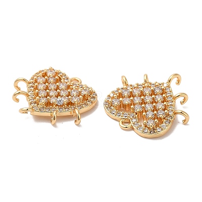 Brass Micro Pave Cubic Zirconia Chandelier Component Links KK-B074-13G-1