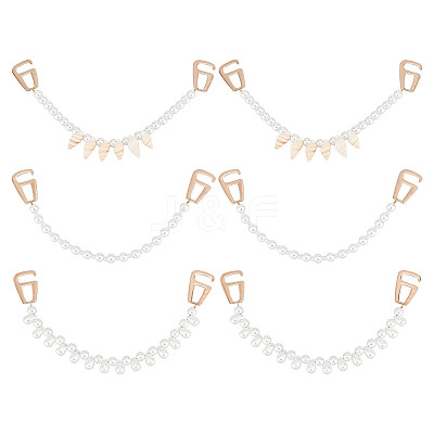 Glass Pearl Beaded Shoe Decoration Chain FIND-GO00007-1