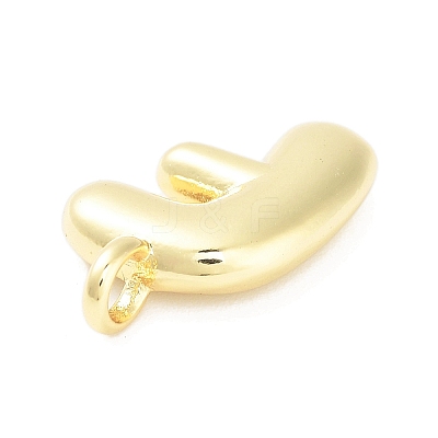 Rack Plating Brass Balloon Letter Pendants KK-C050-01G-F-1
