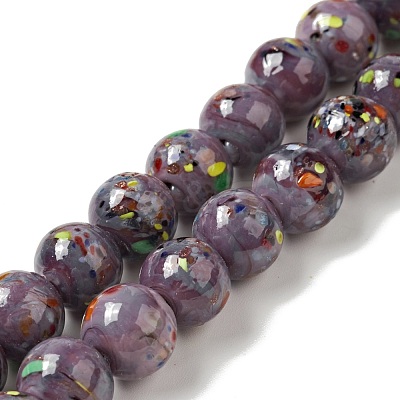Handmade Lampwork Beads Strand LAMP-C008-02-1