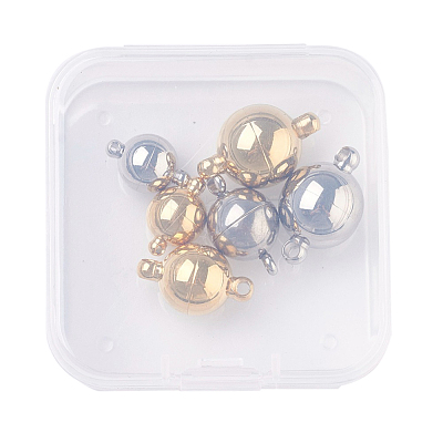 304 Stainless Steel Magnetic Clasps with Loops STAS-JP0004-06-1