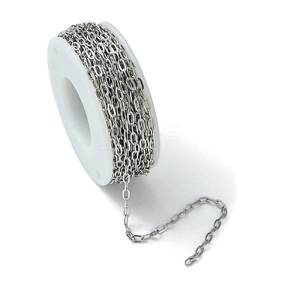 Tarnish Resistant 304 Stainless Steel Cable Chains CHS-K001-30-2.5mm-1