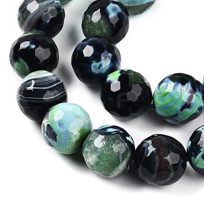 Dyed Natural Agate Beads Strands G-T141-01A-03-1