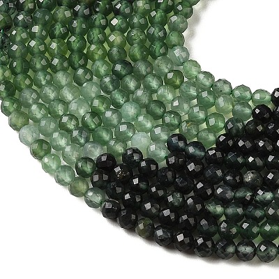 Gradient Color Natural Jade Beads Strands G-Z150-A02-4mm-B-1