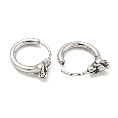 316 Surgical Stainless Steel Hoop Earrings EJEW-D096-13D-AS-1