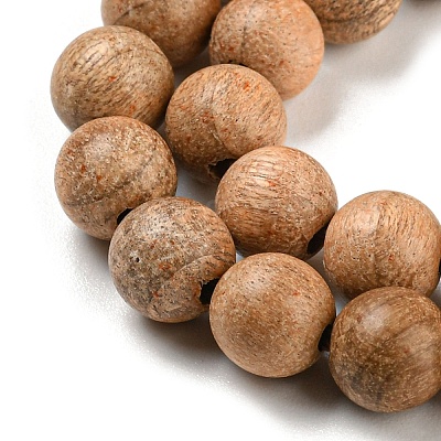 Natural Wood Beads Strands WOOD-F008-05-C-1