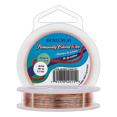 Round Craft Copper Wire CWIR-BC0001-0.5mm-RG-1
