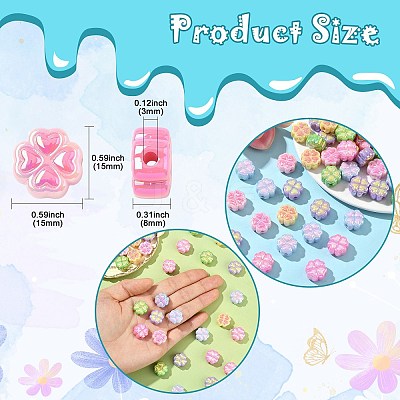 50Pcs UV Plating Opaque Acrylic Beads SACR-CJ0001-75-1