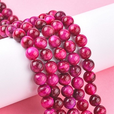 Natural Rose Tiger Eye Beads Strands X-G-G099-8mm-3-1