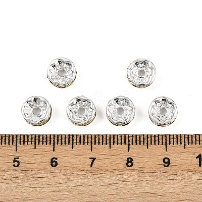 Brass Grade A Rhinestone Spacer Beads RB-A014-Z8mm-13S-1
