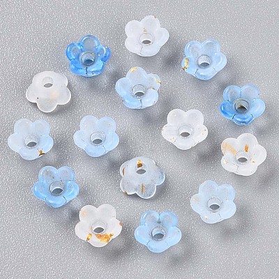 Frosted Transparent Acrylic Beads OACR-N137-72J-1