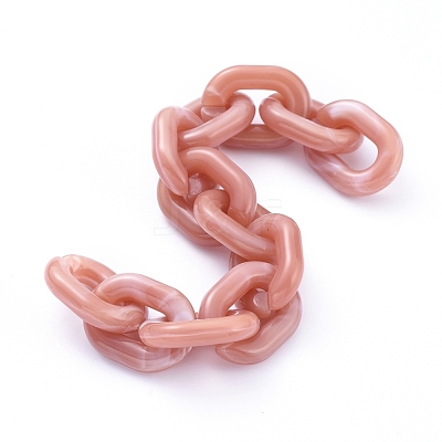 Transparent Acrylic Handmade Cable Chain AJEW-JB00542-08-1