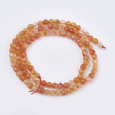 Natural Agate Round Beads Strand G-L084-4mm-M-1