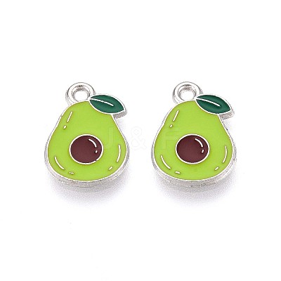 Fruit Alloy Enamel Charms PALLOY-S058-01P-26-1