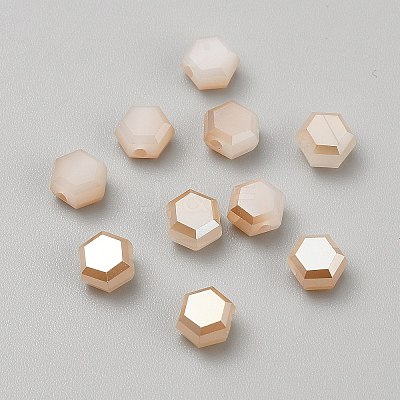 Electroplate Imitation Jade Glass Beads EGLA-WH20001-02G-1