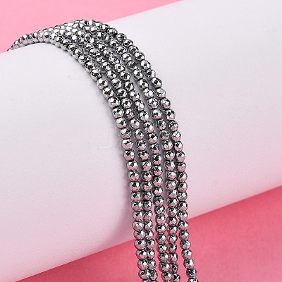 Non-Magnetic Synthetic Hematite Beads Strands X-G-G093-3mm-1