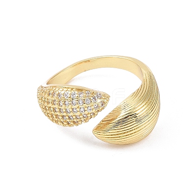 Brass Cuff Finger Rings RJEW-H227-02G-04-1