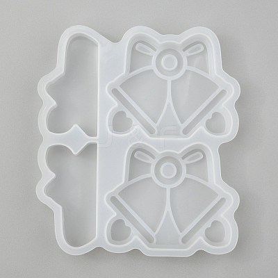 Christmas Bell Straw Topper Silicone Molds Decoration DIY-J003-08-1