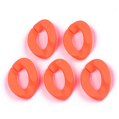 Opaque Spray Painted Acrylic Linking Rings LS-X-OACR-R249-03C-1