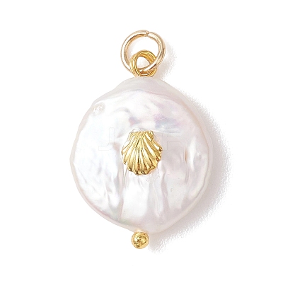 Natural Keshi Pearl Pendants PALLOY-JF04960-1