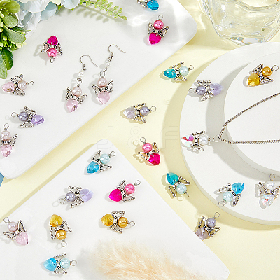 Glass & Alloy Pendant PALLOY-FH00045-1