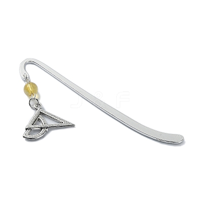 5Pcs 5 Style Cross Ruler Scroll Alloy Pendant Bookmark AJEW-TA00013-1
