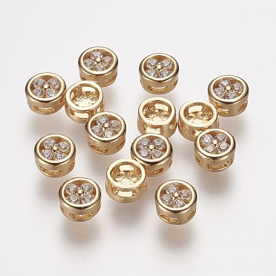 Brass Micro Pave Grade AAA Cubic Zirconia Pendants ZIRC-G086-09G-NR-1