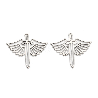 201 Stainless Steel Pendants STAS-Z162-09P-1